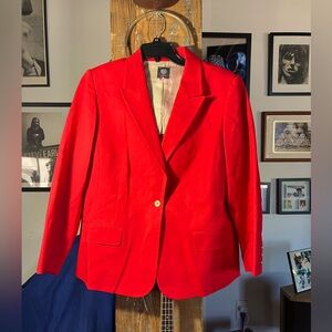 Vince Camuto Single Button Blazer, Red, Plus Size 18W. EUC